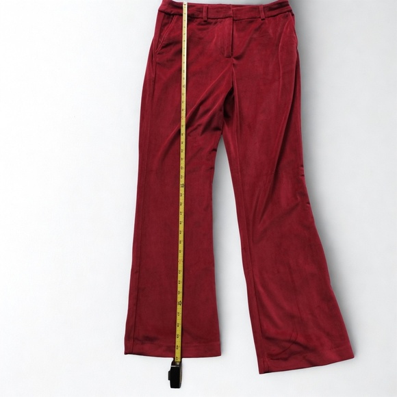 Chic Women's Boot Cut Pants in Rich Red - Picture 7 of 8